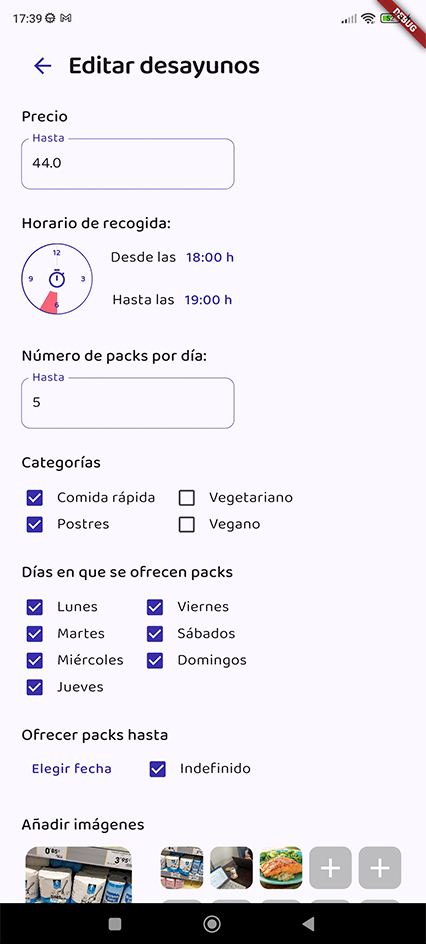 WeFood pantalla 4