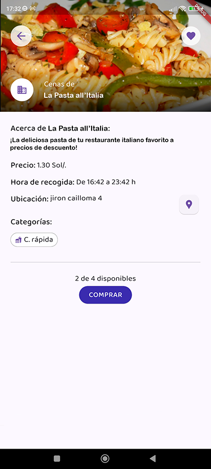 WeFood pantalla 6