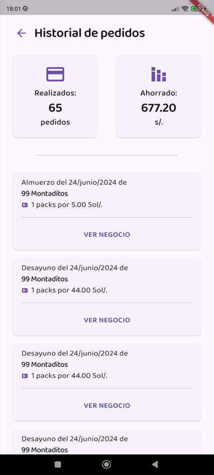 WeFood pantalla 8